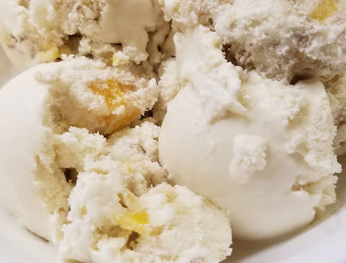 Honey Vanilla Peach Cobbler Ice Cream, where have you been my whole life? Don't make this alone...you will eat all of it yourself! Honey Vanilla Peach Cobbler Ice Cream, where have you been my whole life? Don't make this alone...you will eat all of it yourself!
