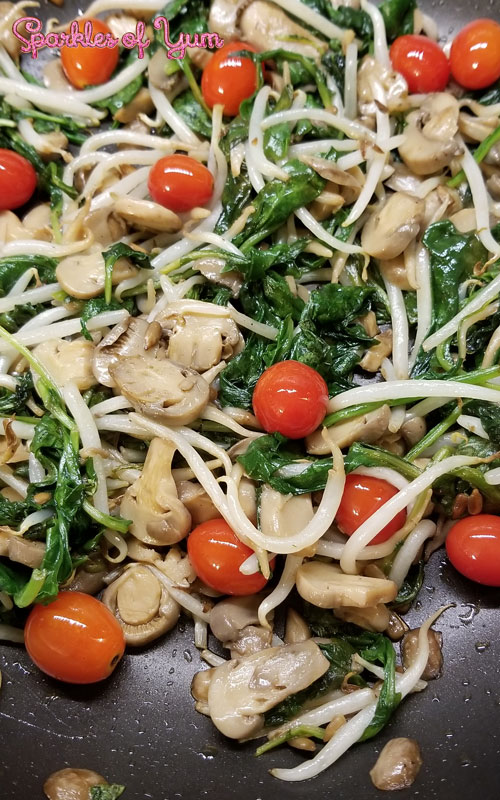 Quick, easy, healthy and yummy! You can't go wrong with this sauteed spinach and mushrooms Asian-style.