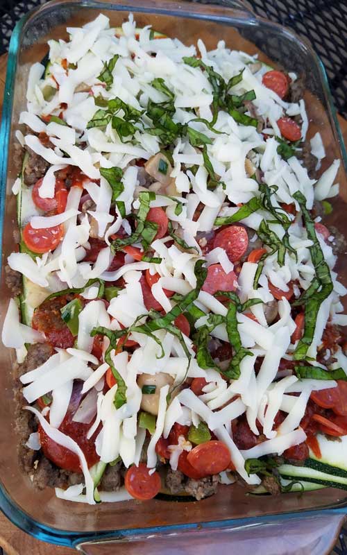 Zucchini. Pizza. Lasagna. 3 Things that go perfect together. This was so good we look forward to making it a regular at our house!