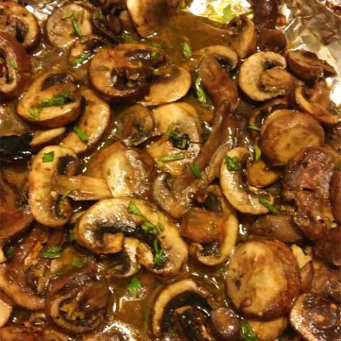 Healthy Grilled Mushrooms - So easy to make, and they are beyond tasty. Good luck getting them to the table, they just might disappear before making it that far!