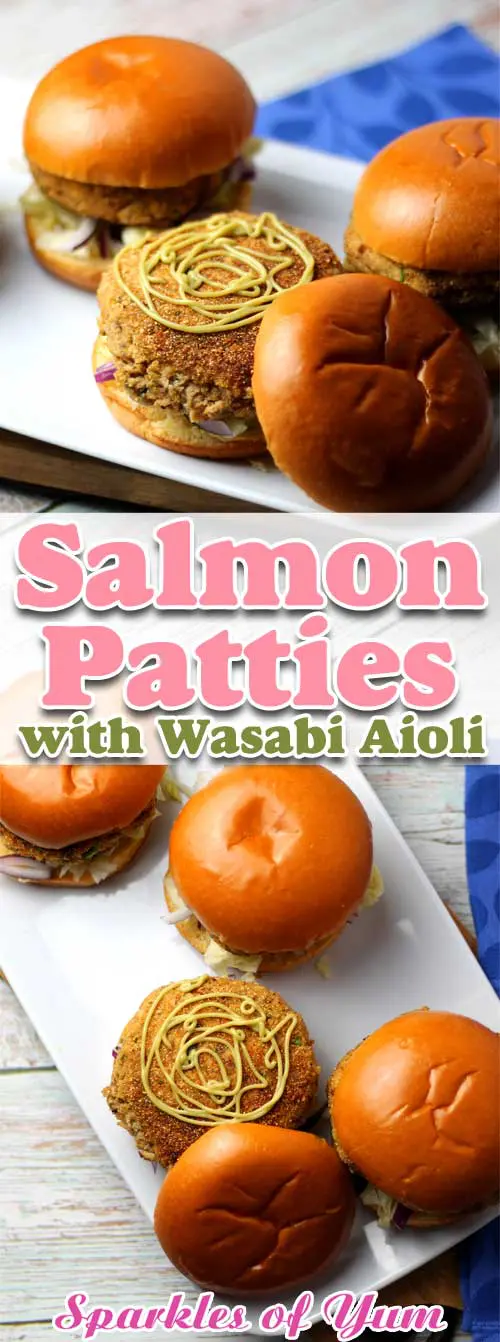 Salmon Patties with Wasabi Aioli