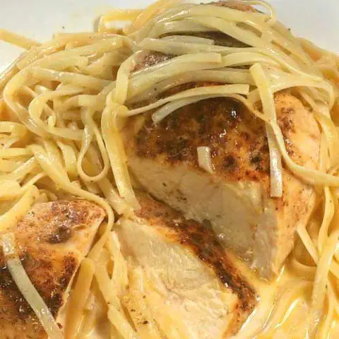 Lighter Chicken Lazone and Linguine