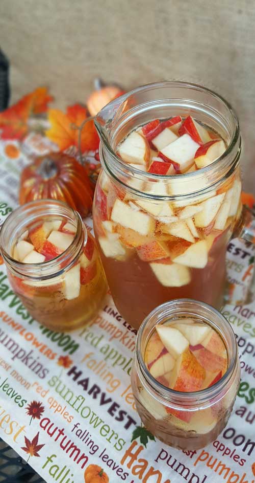 Crisp fall flavors compliment each other in this Autumn Hard Apple Cider Sangria.