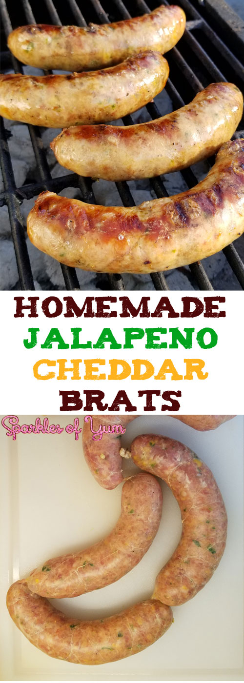 Homemade Jalapeno Cheddar Brats