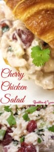 This Cherry Chicken Salad is delicious, easy to make, and perfect for those days when it is just too hot or busy to be bothered with using the stove.