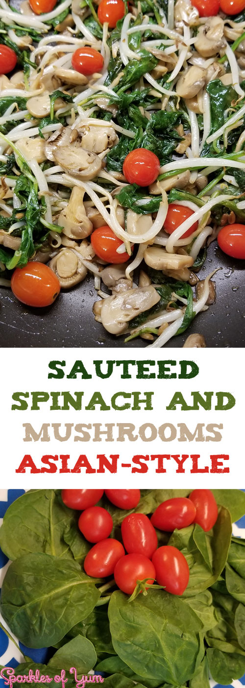 Sauteed Spinach and Mushrooms Asian-Style