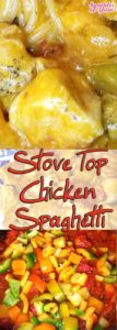 Stove Top Chicken Spaghetti the prefect quick, easy, and delish dinner for a weeknight when everyone is on the go.