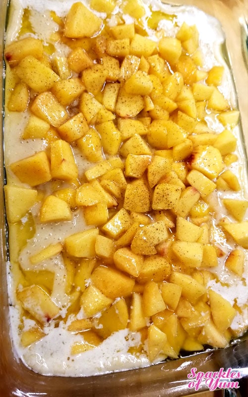 Quick Peach Cobbler - Doesn't get any easier. Luscious velvety peaches, all sweet and juicy, just want to be in an easy cobbler. We just let them do their job in this recipe.