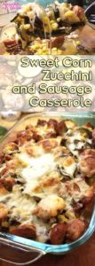 This casserole is so good! Loaded with fresh veggies, spicy sausage, and then topped off with toasty melty mozzarella. What's not to love about that?