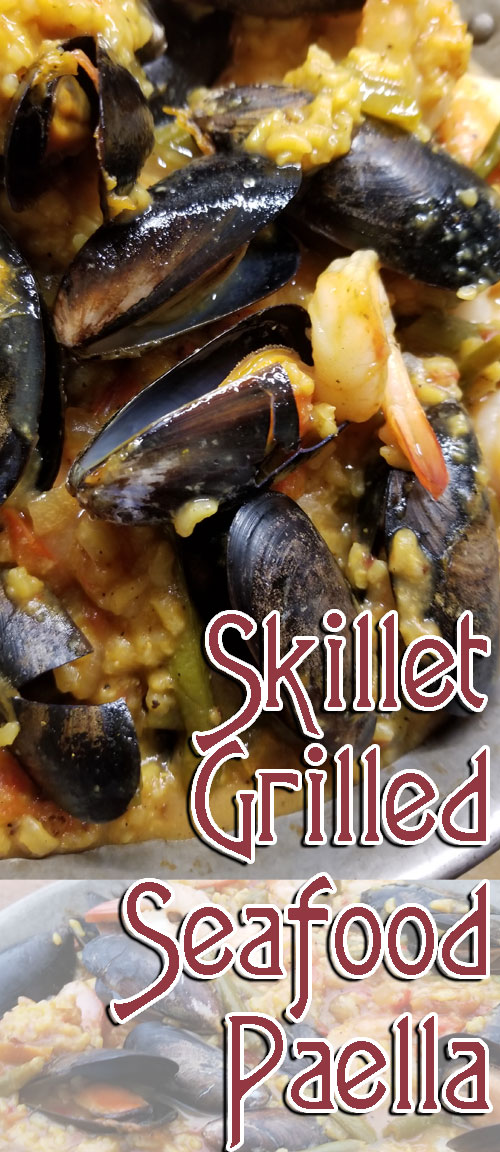 Skillet Grilled Seafood Paella