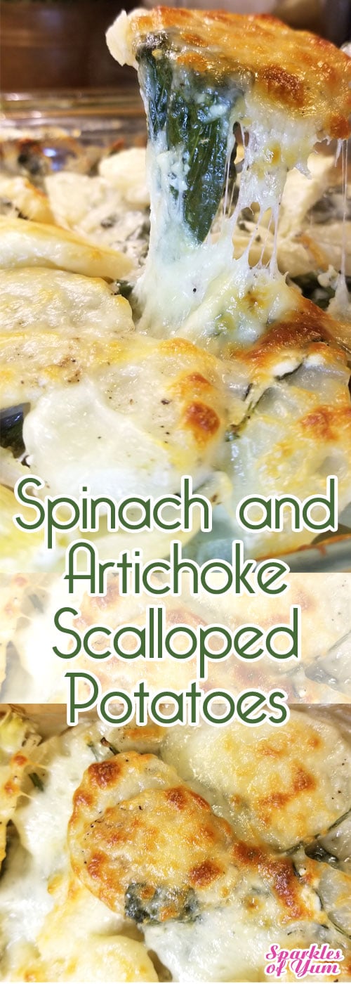 Spinach and Artichoke Scalloped Potatoes