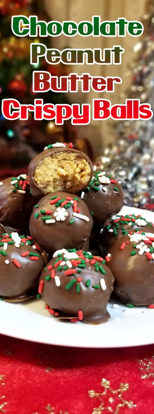 Chocolate Peanut Butter Crispy Balls