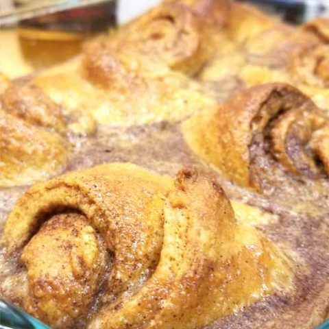 I love French toast, but adding the eggnog and the vanilla bourbon really kicks it up a delectable notch. All the flavors go together so well, that you might need to make a double batch!