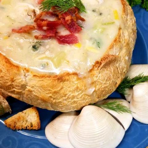 This is one wicked good New England Clam Chowder. It is bursting with comfort and flavor! In honor of National Clam Chowder Day on Feb. 25, this delicious dish and clam-tastic recipe will make you shout loudah for chowdah!