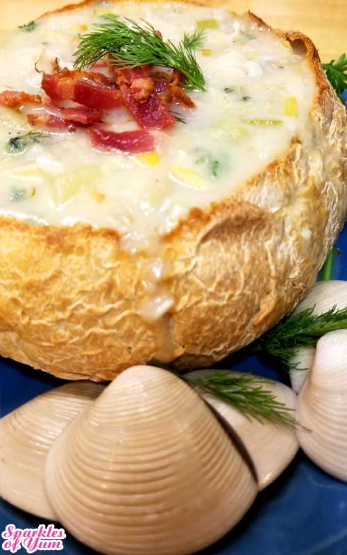 This is one wicked good New England Clam Chowder. It is bursting with comfort and flavor! In honor of National Clam Chowder Day on Feb. 25, this delicious dish and clam-tastic recipe will make you shout loudah for chowdah!