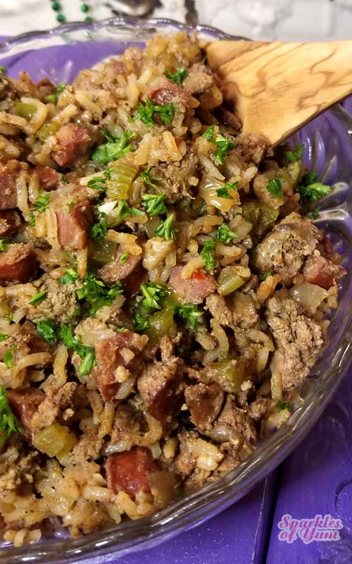 Easy Cajun Dirty Rice - Evolving Table