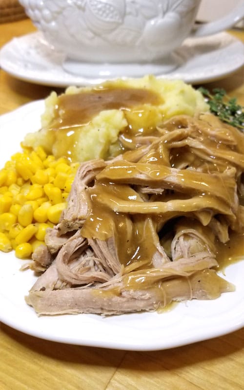 This Trisha Yearwood’s Crock Pot Pork Tenderloin is so tender and SO tasty! What set this recipe above the others was the gravy!!!  It is over the moon good!