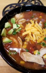 Yum! This Skinny Chicken Fajita Soup is so good I could make a habit of making this weekly. There is so much flavor you won't believe that it's so good for you!
