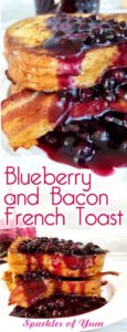 Blueberry and Bacon French Toast Recipe - Oh my heavens! Blueberry and Bacon French Toast is my new obsession! Weekend brunch, holiday breakfast or breakfast for dinner, I'll take any and all if this is on the table!