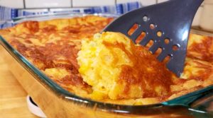 Somebody call Oprah, she would definitely put this on her "New Favorite Things List". It is so good and with such simple ingredients, it's hard to believe not everyone knows about the buttery,cheesy goodness that is this Sweet Creamed Corn Casserole