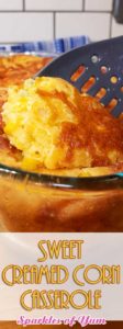 Somebody call Oprah, she would definitely put this on her "New Favorite Things List". It is so good and with such simple ingredients, it's hard to believe not everyone knows about the buttery,cheesy goodness that is this Sweet Creamed Corn Casserole