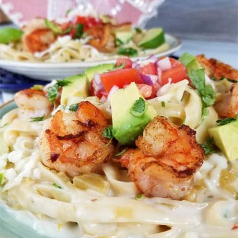 Creamy Mexican Shrimp Pasta