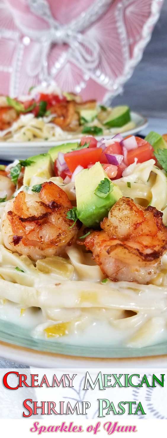 Creamy Mexican Shrimp Pasta