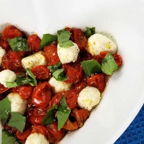 Roasted Tomato Caprese Salad