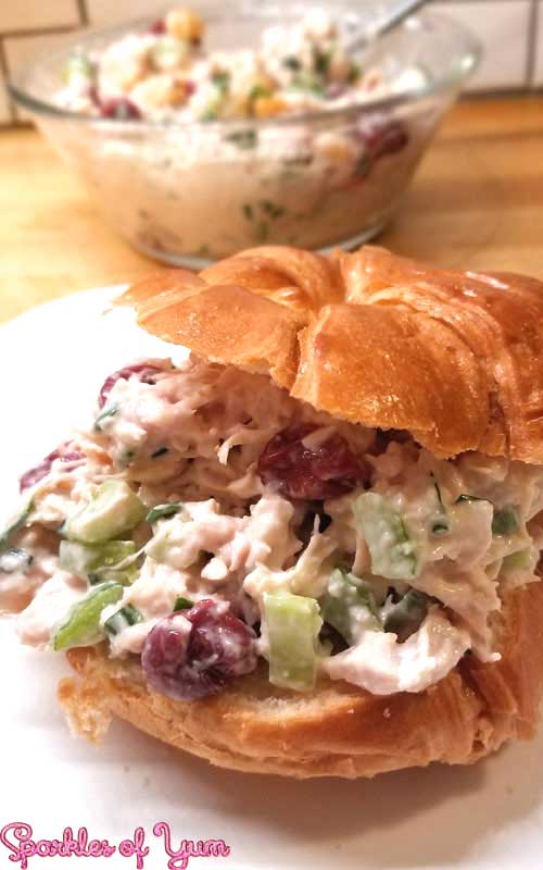 This Cherry Chicken Salad recipe is delicious, easy to make, and perfect for those days when it is just too hot or busy to be bothered with using the stove.