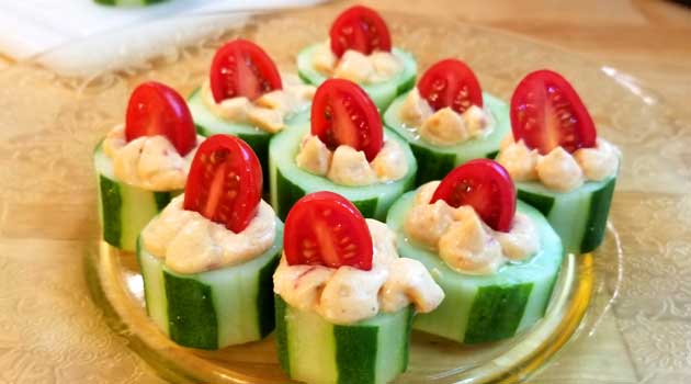 Cucumber Tomato Appetizer Bites Recipe - Sparkles of Yum