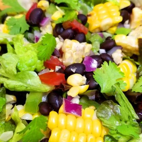 black bean and corn salad with honey lime dressing Black Bean and Corn Salad