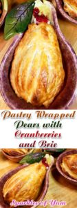 Impress your guests with a beautiful puff pastry dressed pear nestled in with warm brie and cranberry sauce. A delicious easy dessert anyone can make and it only takes a few minutes!