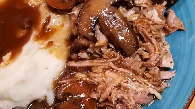 This Instant Pot Pork Loin with a Sweet Balsamic Mushroom Sauce is so full of flavor, tender and juicy it's become one of our family favorites!
