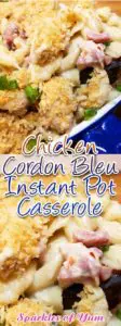 A fun twist on the classic Chicken Cordon Bleu dish we love so much. Done in the Instant Pot it makes a quick and easy weeknight meal that's full of creamy cheesy goodness.