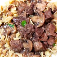 Garlic Butter Beef Tips and Mushroom Gravy