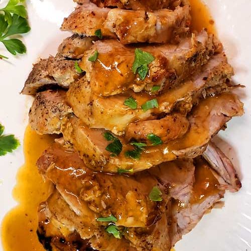 Pork Roast with Brown Sugar Apple Dijon Glaze Sparkles of Yum