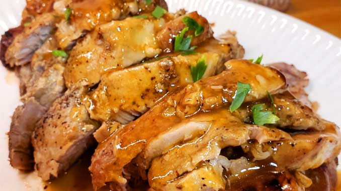 Fabulously flavorful, with a sweet and tangy glaze, so tender and juicy, I can't wait to make this Pork Roast with Brown Sugar Apple Dijon Glaze again.