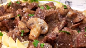 The best most tender flavorful fall apart Garlic Butter Beef Tips and Mushroom Gravy. It's a great recipe for a chilly evening. Very comforting and hearty.