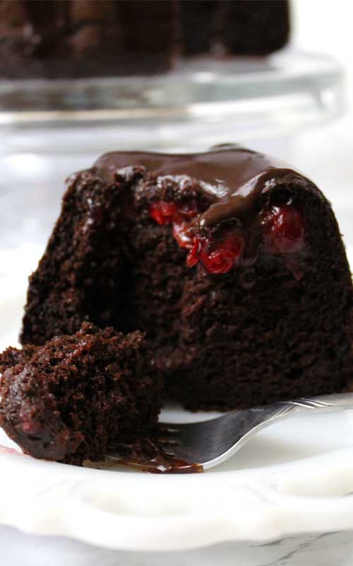 So easy and oh so decadent. You won't even believe how very moist, rich and delicious this Chocolate Covered Cherry Bundt Cake is!