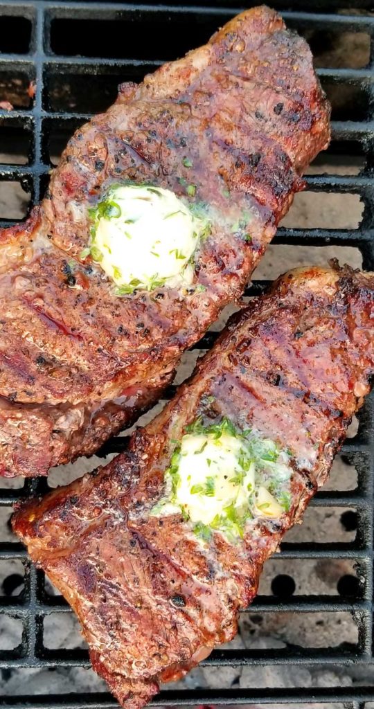 These Grilled Rib-Eye Steaks with Roasted Garlic Herb Butter are the most spectacular, melt in your mouth, grilled perfection you could ever ask for!