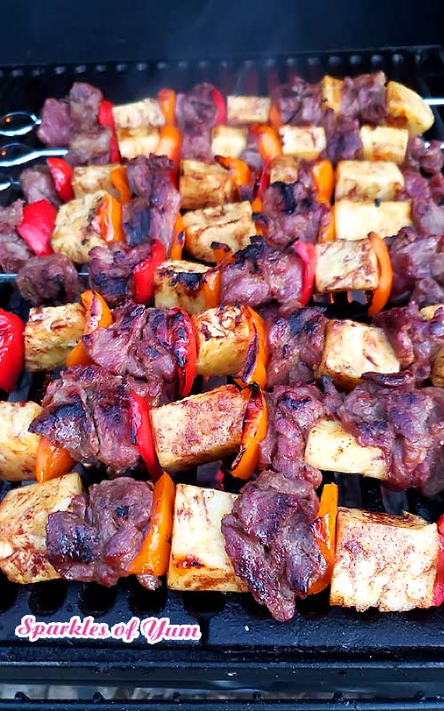 The grilled caramelized pineapple takes this dish over the top. These Brazilian Beef Kabobs with Pineapple and Peppers are very easy and so delish! Marinaded, smoky, and full of flavor goodness. Treat yourself this summer.