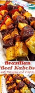 The grilled caramelized pineapple takes this dish over the top. These Brazilian Beef Kabobs with Pineapple and Peppers are Very easy and so delish! Marinaded, smoky, and full of flavor goodness. Treat yourself this summer.