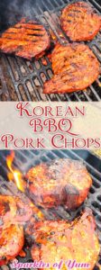 These Korean BBQ Pork Chops are packed with with a little sweet, a little heat, and a lot of juicy. A ton of smoky flavor and super tender. These are among some of the best pork chops we have ever ate!