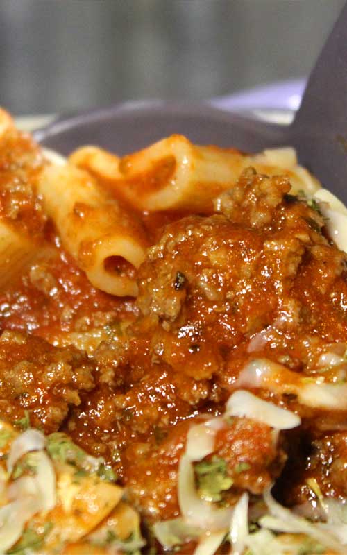 This homemade Italian Pasta and Marinara Meat Sauce will make you feel like you're pulling up a chair with generations of the great little old Italian ladies.