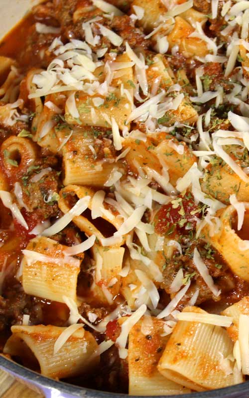 This homemade Italian Pasta and Marinara Meat Sauce will make you feel like you're pulling up a chair with generations of the great little old Italian ladies.