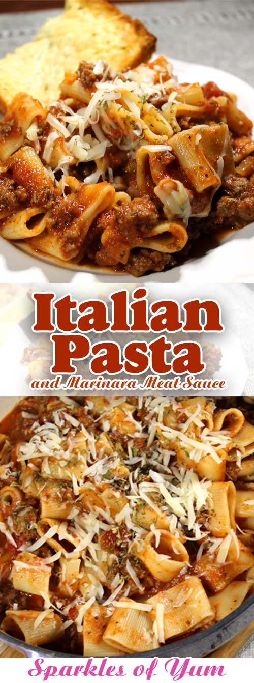 Italian Pasta and Marinara Meat Sauce