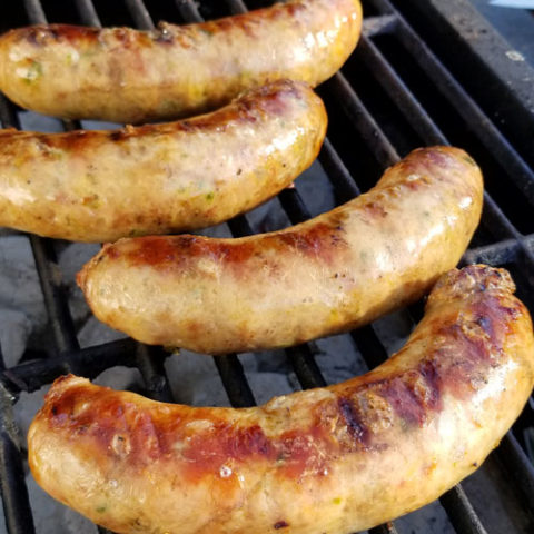 Homemade Jalapeno Cheddar Brats