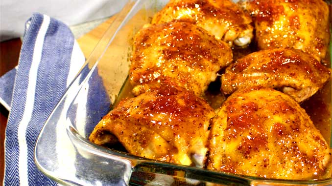 This Cajun Apricot Glazed Chicken is so juicy and full of some jazzy Cajun flavor. It's also a little bit sassy, a little bit saucy, a little bit spicy.