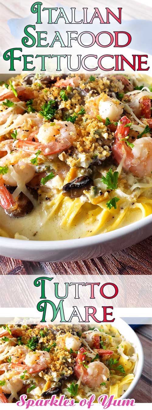 Seafood Alfredo Fettuccine - Italian Tutto Mare