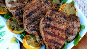 These Grilled Lemon Garlic Pork Chops were so fantastic! They were the superstar of our cookout! The lemon garlic marinade makes for the most juicy and tender chops around.